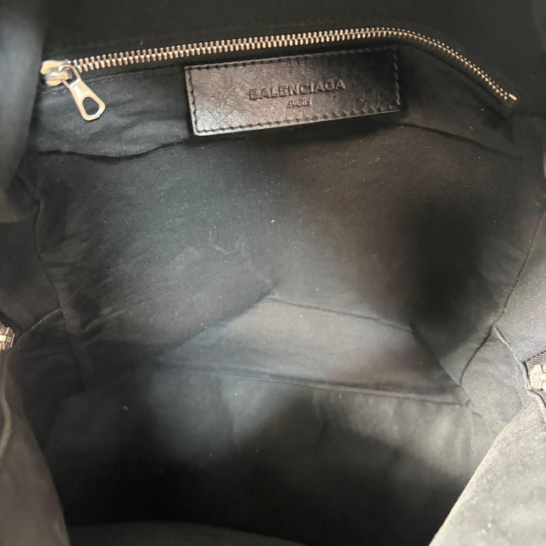 【✨美品✨】バレンシアガ オールレザー ロゴ バックパック ブラック