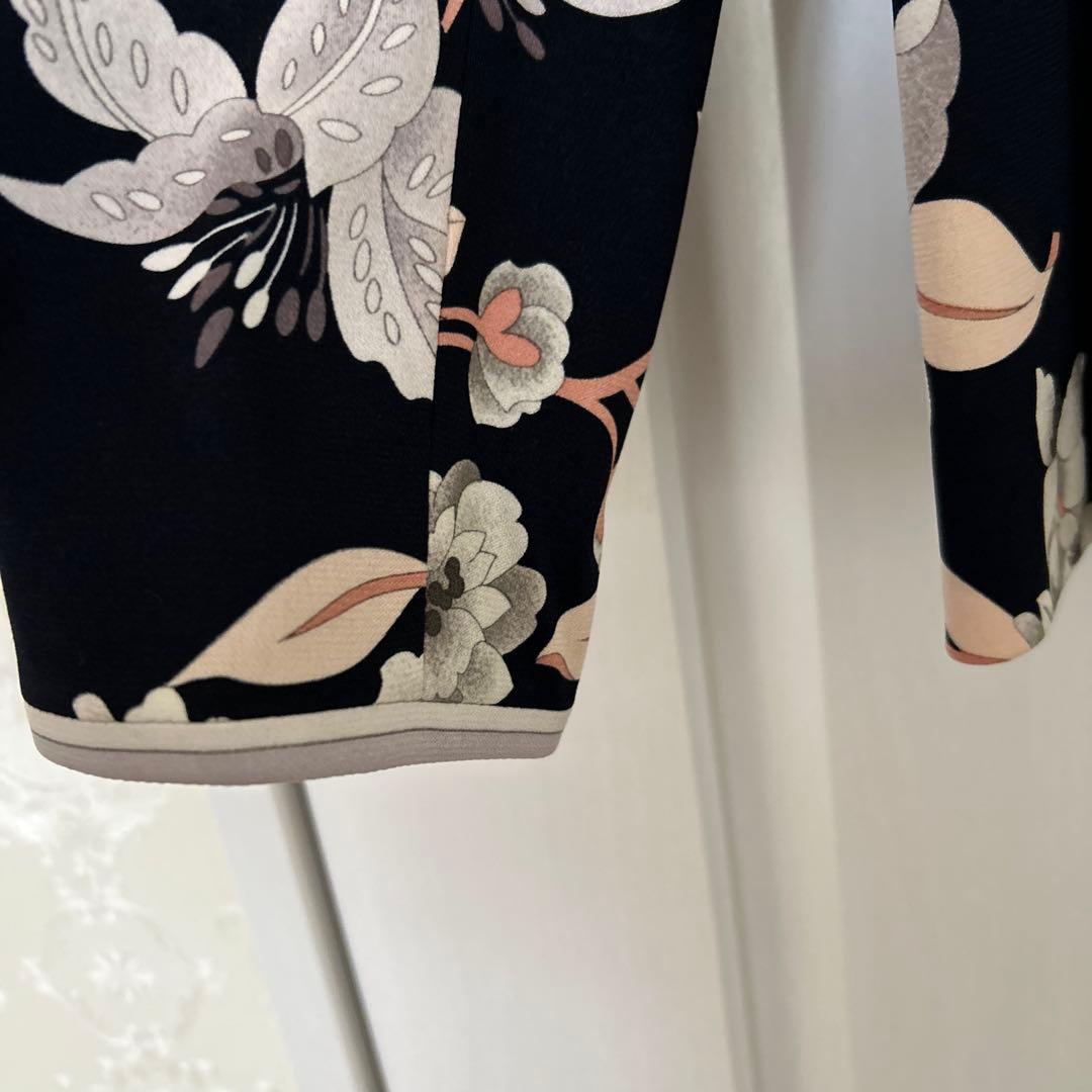 LEONARD サイズ　40 ブラックフラワープリント テーラードジャケット