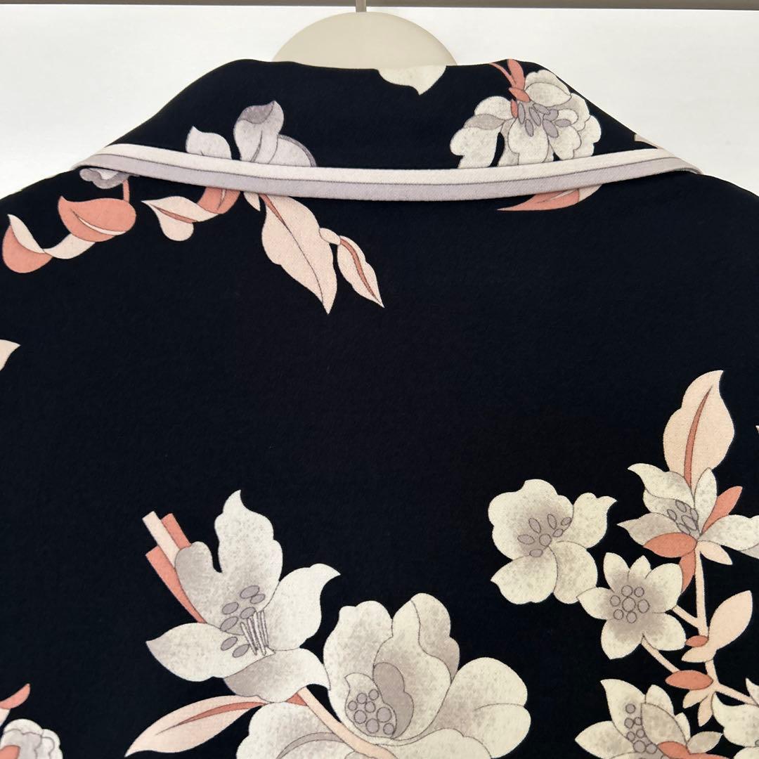 LEONARD サイズ　40 ブラックフラワープリント テーラードジャケット