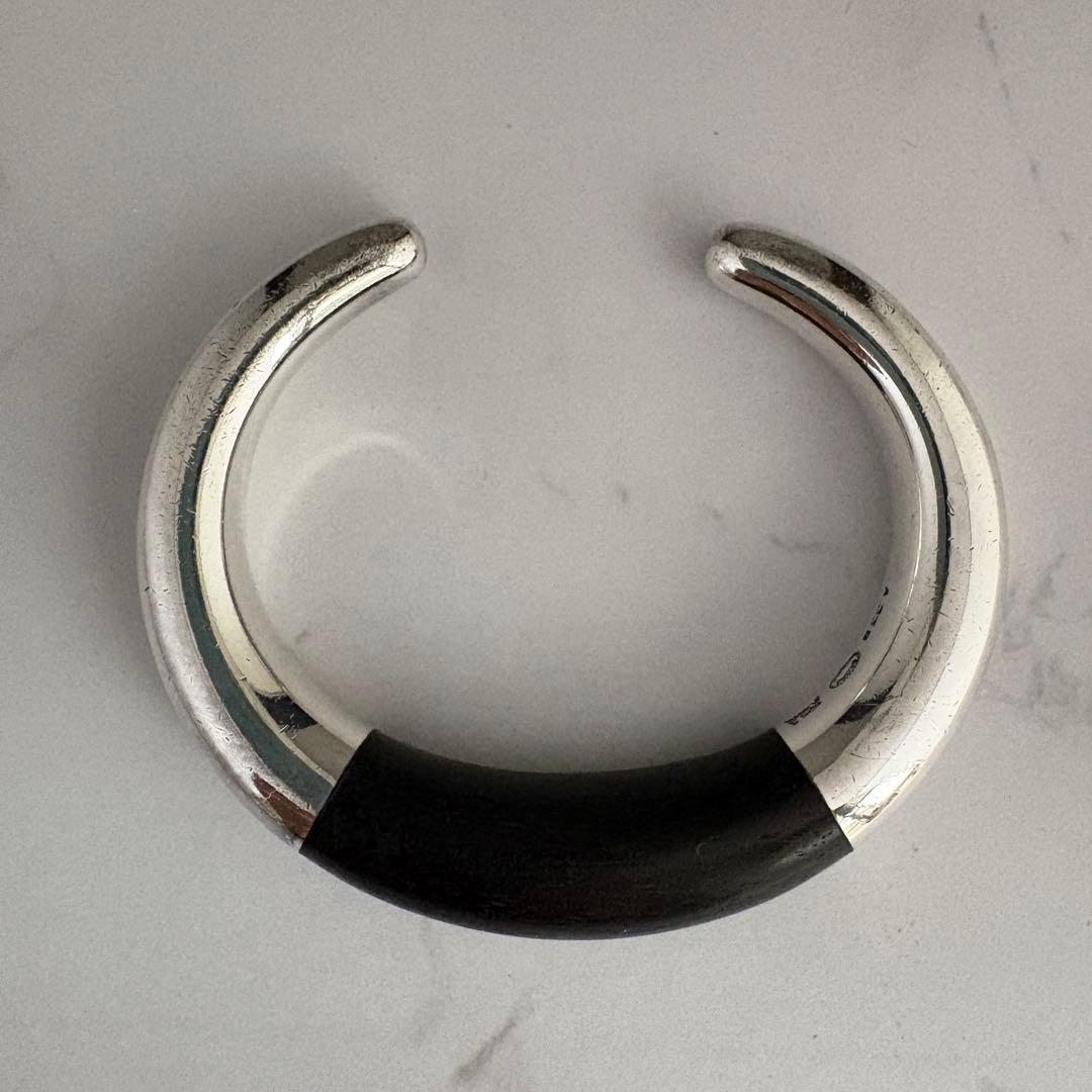 希少 ジョージジェンセン バングル A33B エボニー 黒檀 ヴィンテージ 廃盤