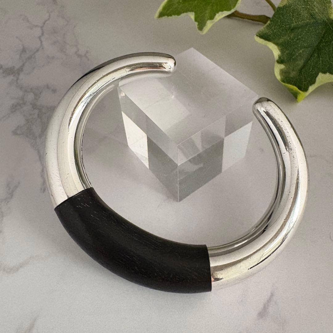 希少 ジョージジェンセン バングル A33B エボニー 黒檀 ヴィンテージ 廃盤