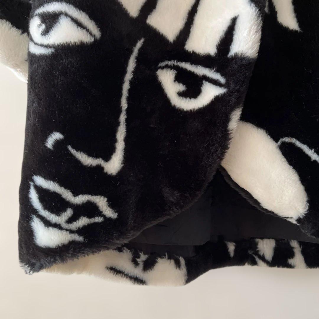 80s DONNYBROOK USA製 face柄 fakefar coat