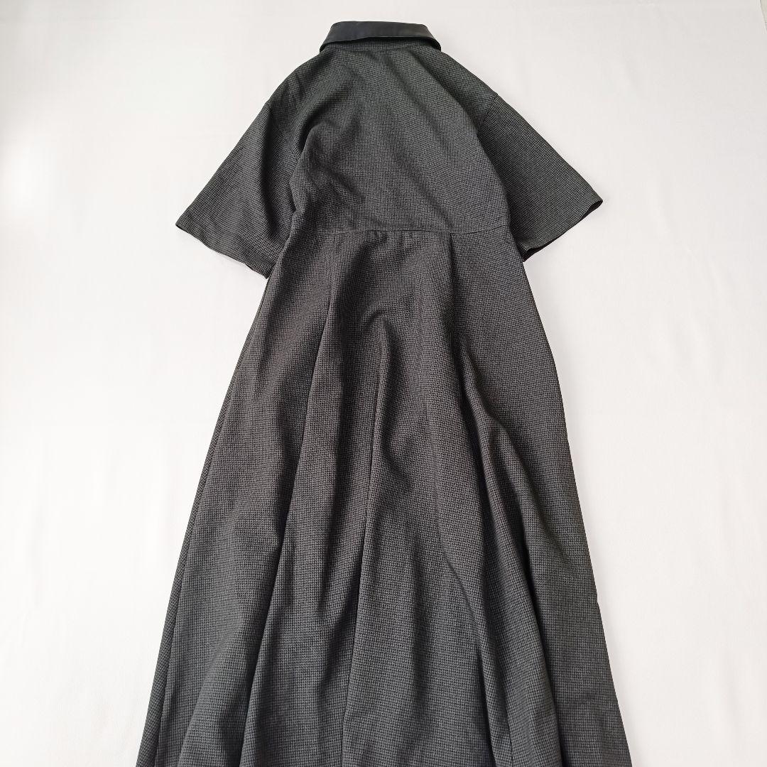 新品未使用【ロージーモンスター】エコレザー　ワンピース　金ボタン　千鳥格子　M