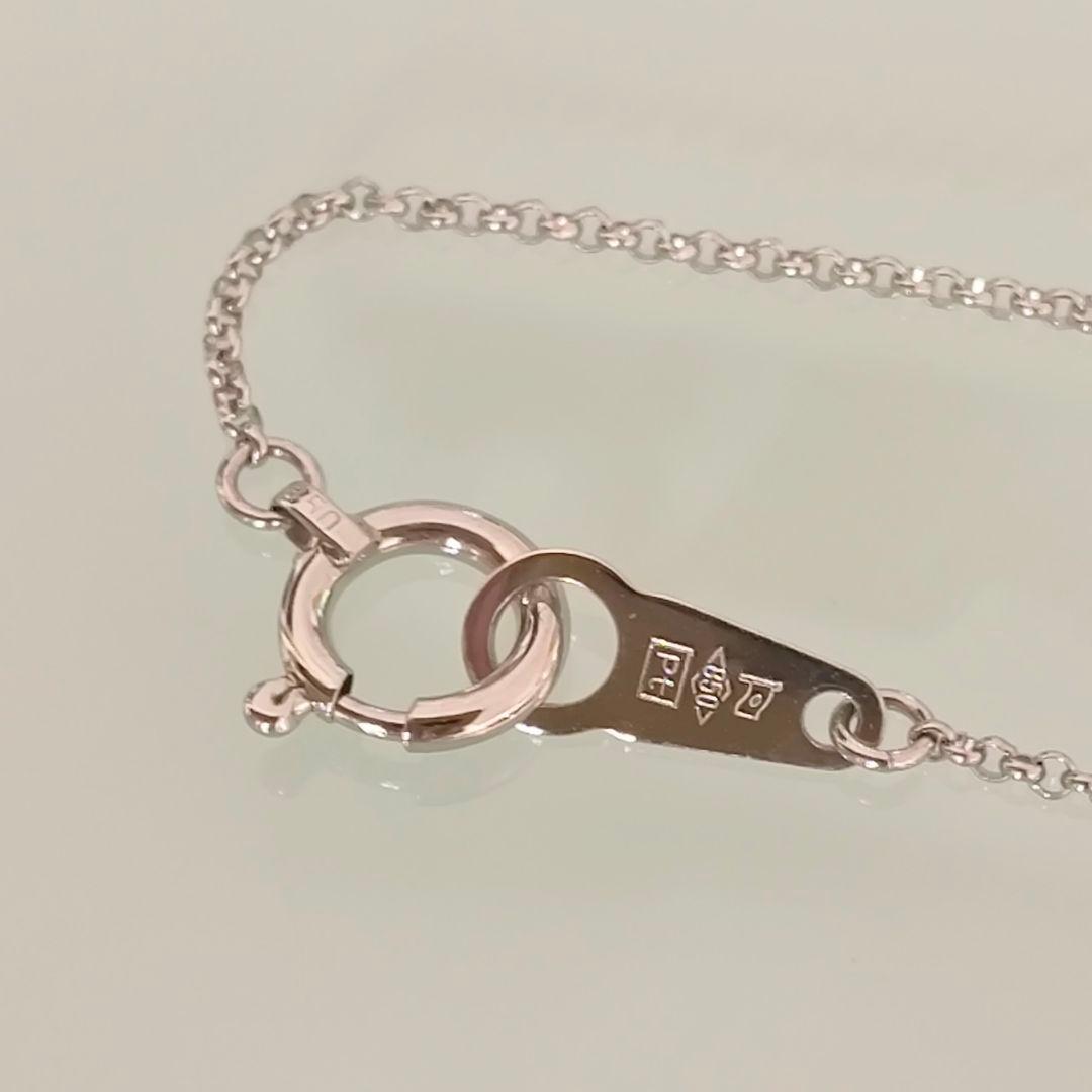 プラチナ　ダイヤモンド　約 0.4ct　1粒　しずく　ドロップ　ネックレス