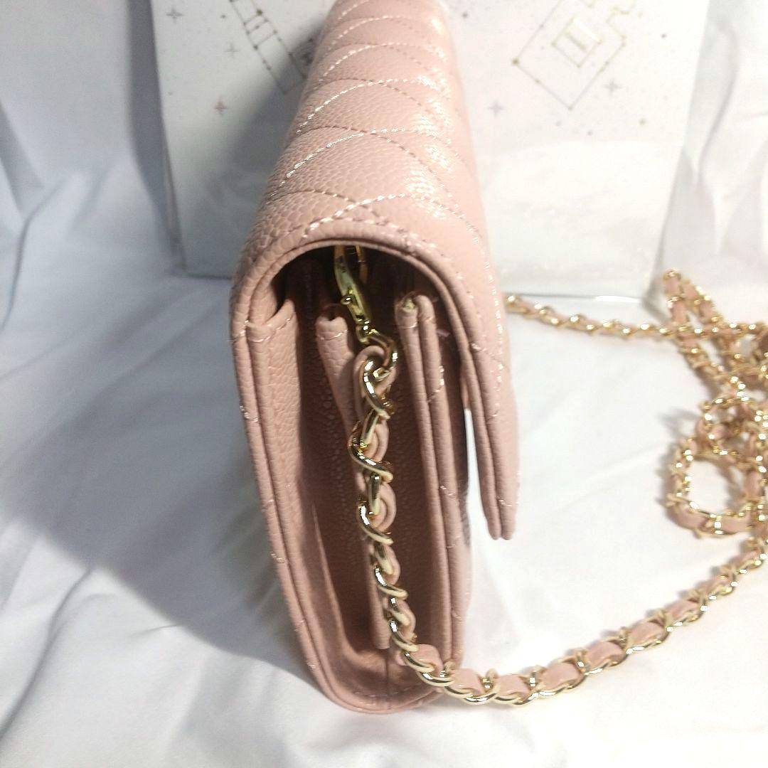 新品ピンクCHANELノベルティショルダーバックゴールドチェーンVIP限定