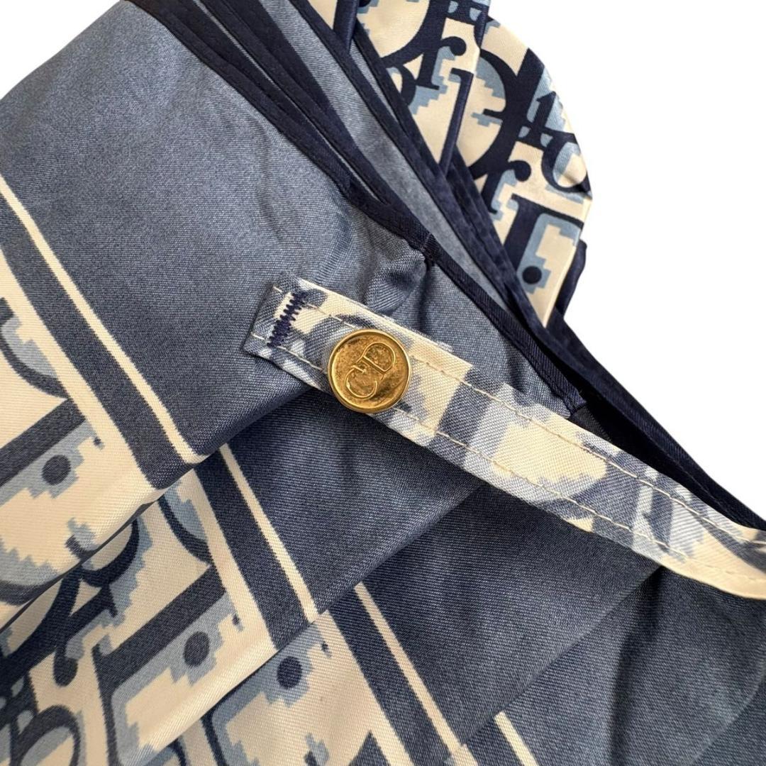 Christian Dior トロッター 折りたたみ傘 保管袋付き　ネイビー