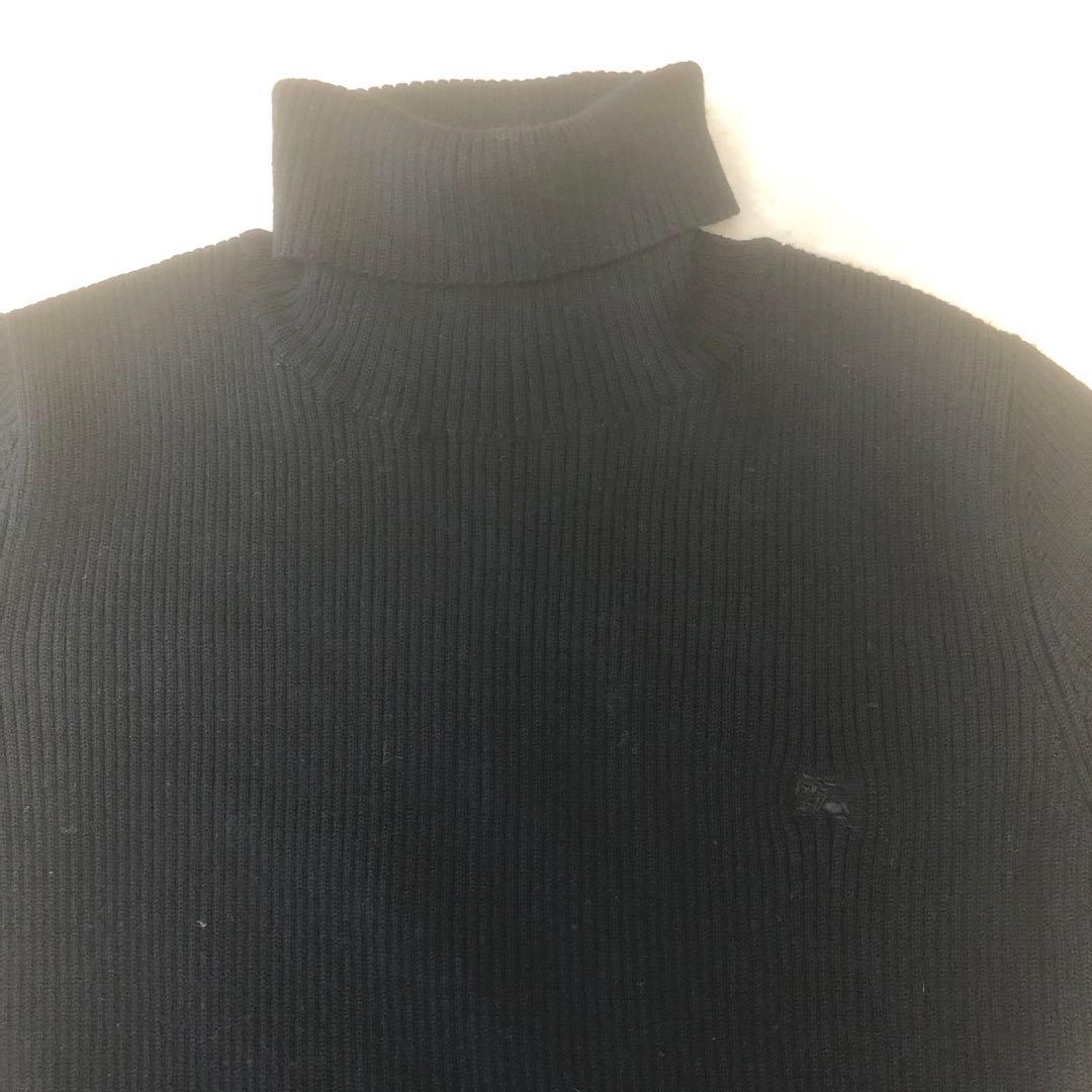 バーバリーロンドン　ドッキングプリーツワンピース　タートルネック　ノバチェック