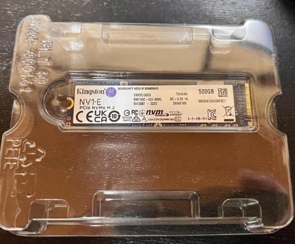 KINGSTON M.2 500GB PCIe3.0 稼働少