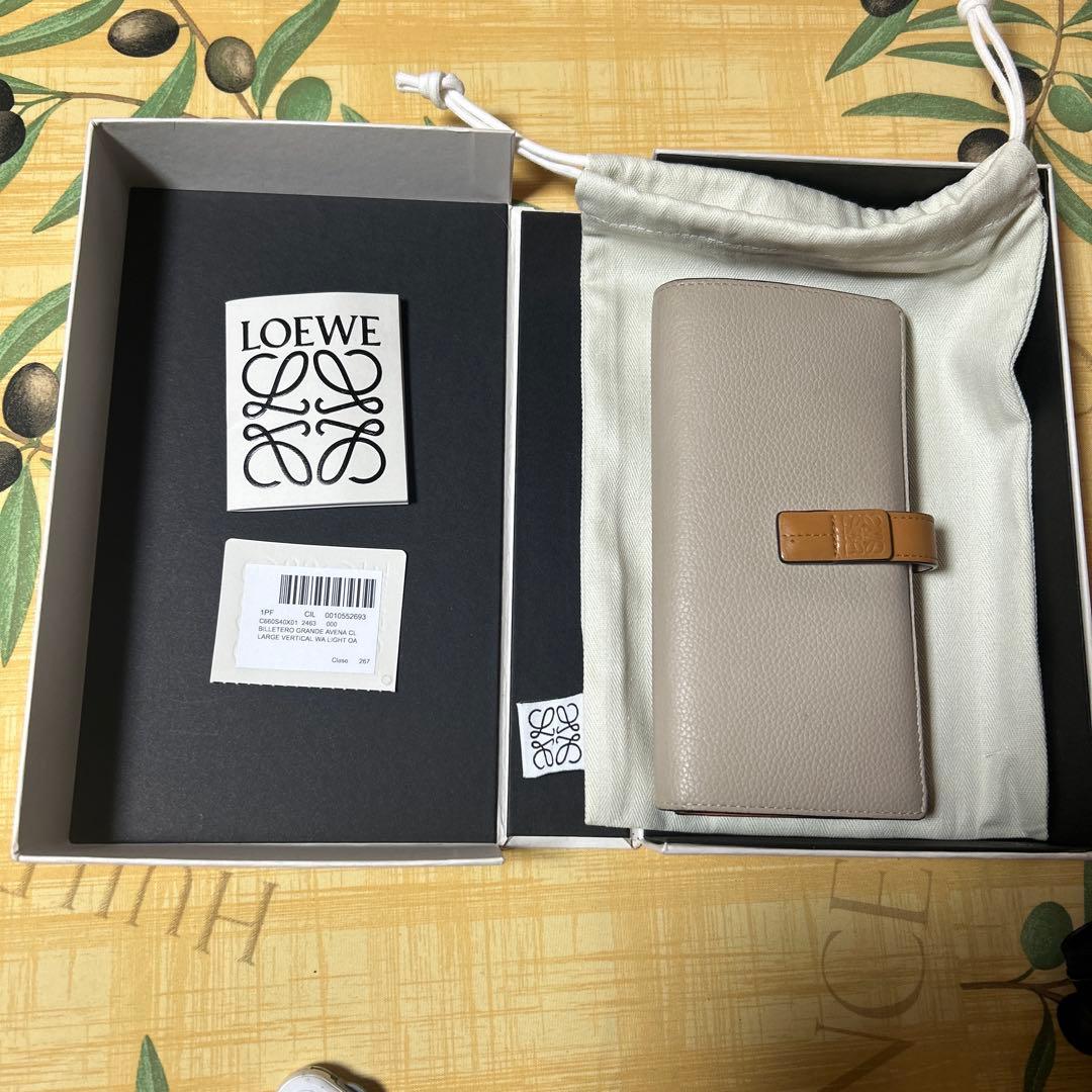 希少✨付属品完備✨ロエベ長財布 ラージバーティカルウォレット バイカラー