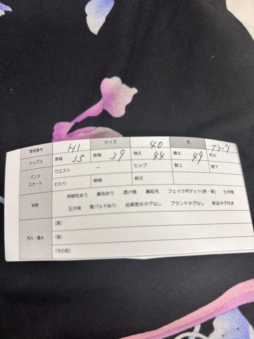 レオナール カシミヤウール　 ビジュー ブラウス ニット トリム　40（H1