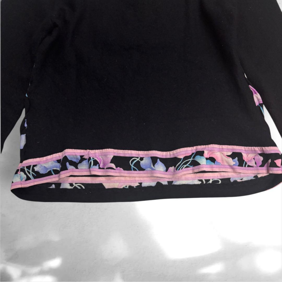 レオナール カシミヤウール　 ビジュー ブラウス ニット トリム　40（H1