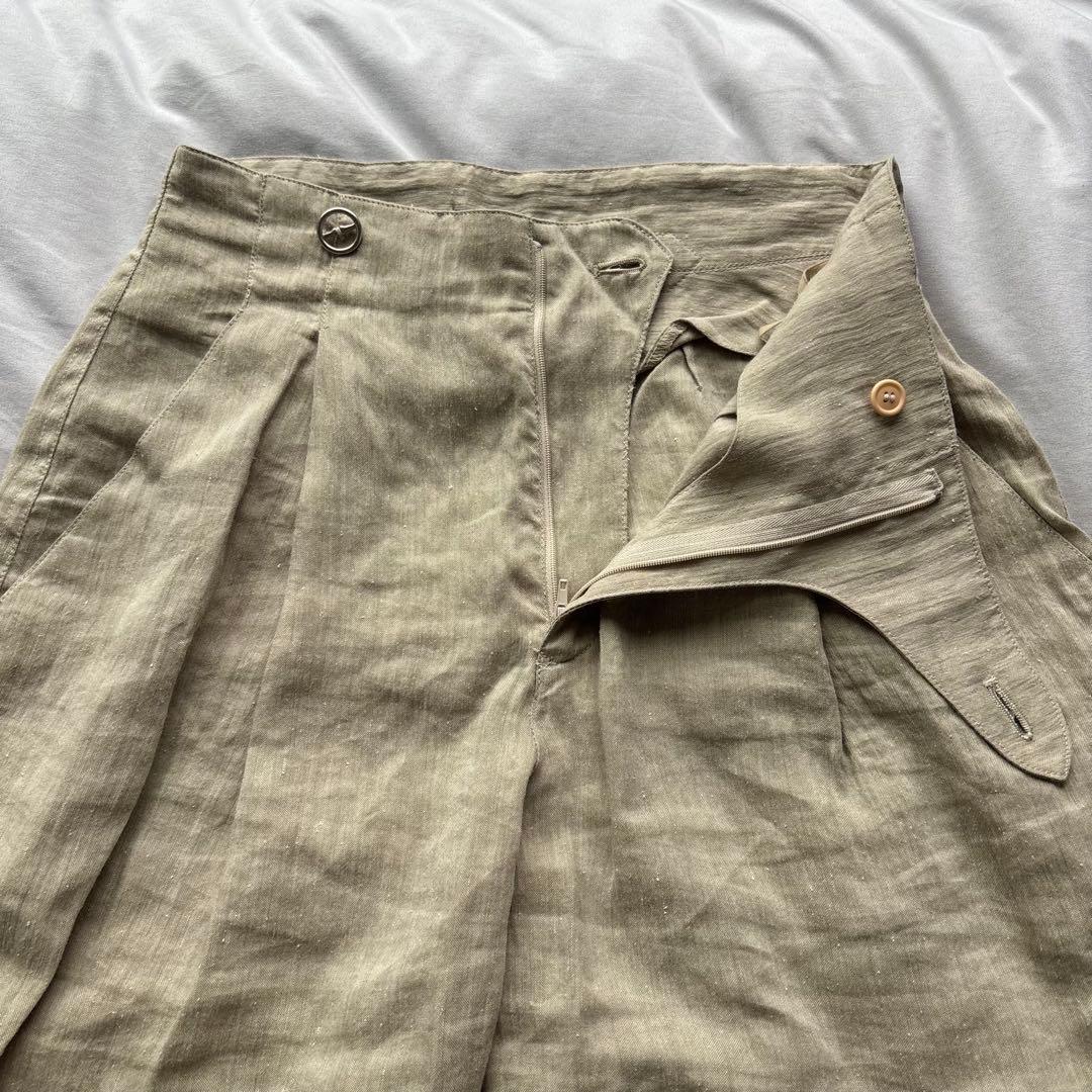 ISSEY MIYAKE 80s 筆タグ リネン バルーン 7分丈 M 日本製