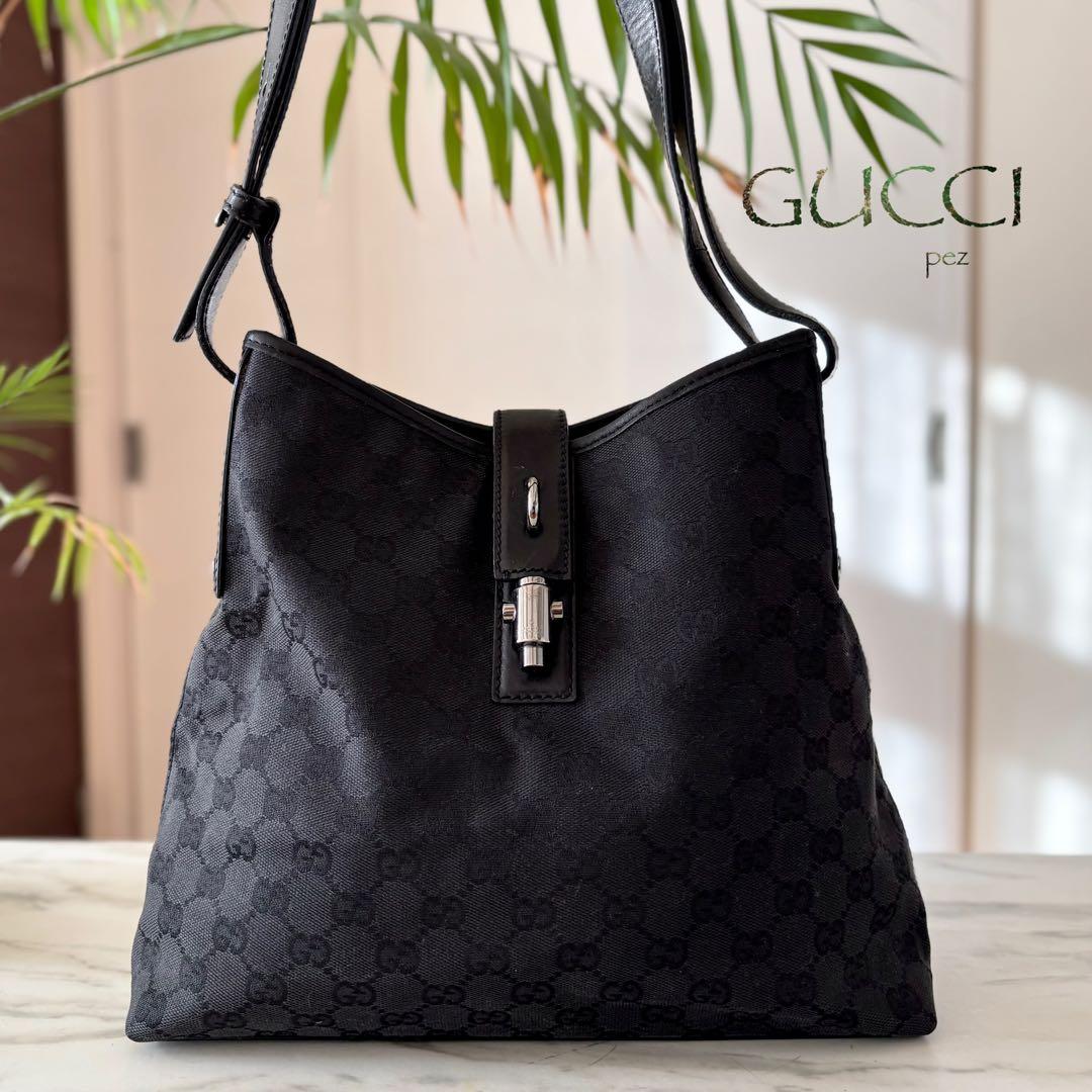 極美品 GUCCI グッチ ニュージャッキー レザートートバッグ