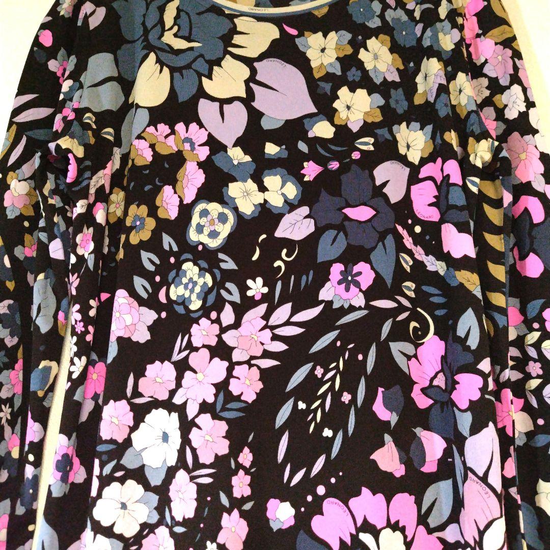 LEONARD PARIS レオナールカットソー　シルク花柄　40