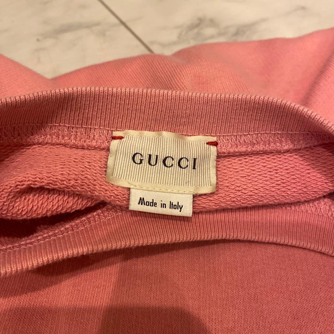 【美品】8A 140㎝　GUCCI グッチ　スパンコール　トレーナー　ピンク