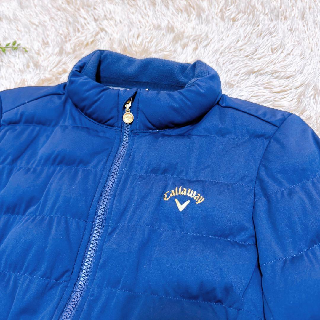 最終価格！【美品】キャロウェイ　中綿　ダウンジャケット　ネイビー　レディース　L