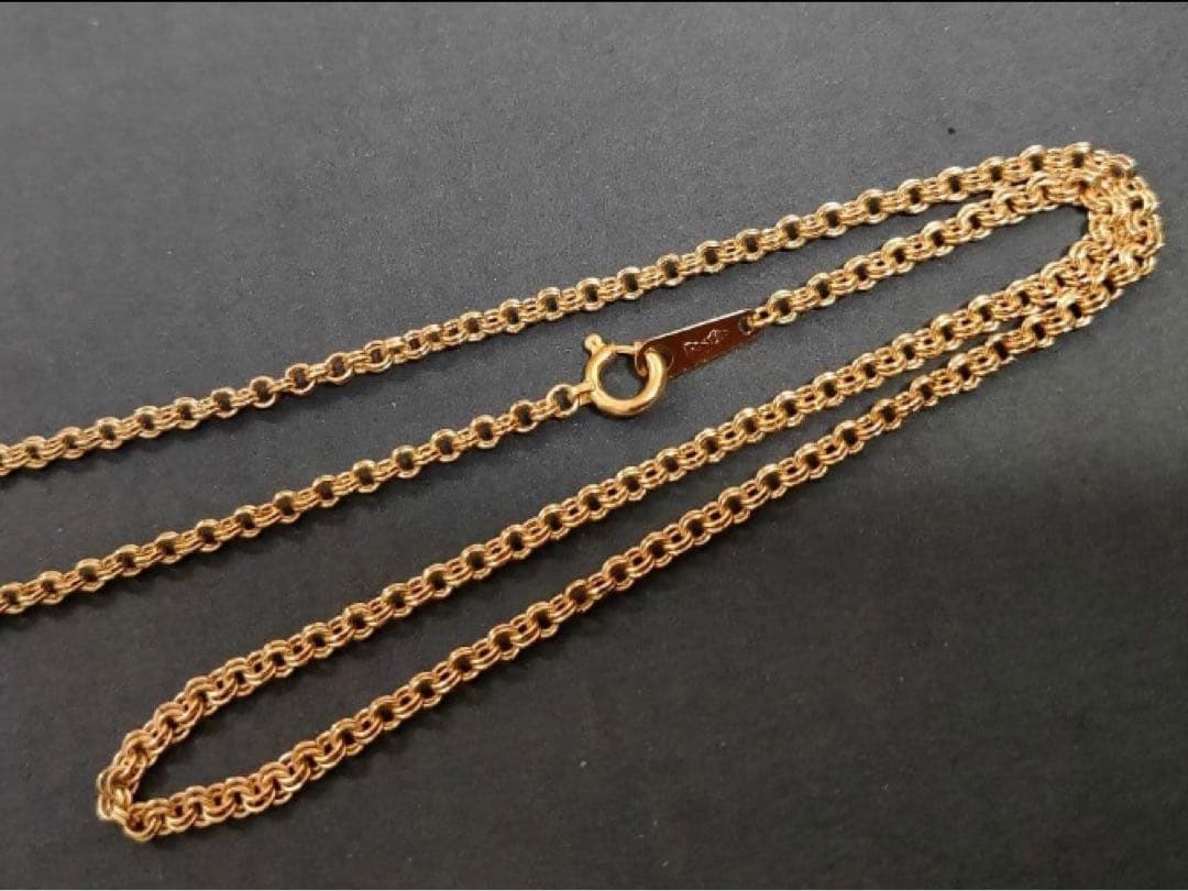 K18 ロールチェーンネックレス　造幣局検定刻印