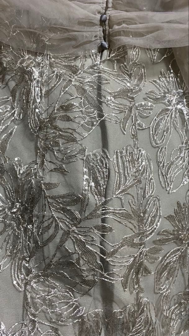 LEJA チュールオフショルダー花柄|ラインドレスワンピース 2点セット