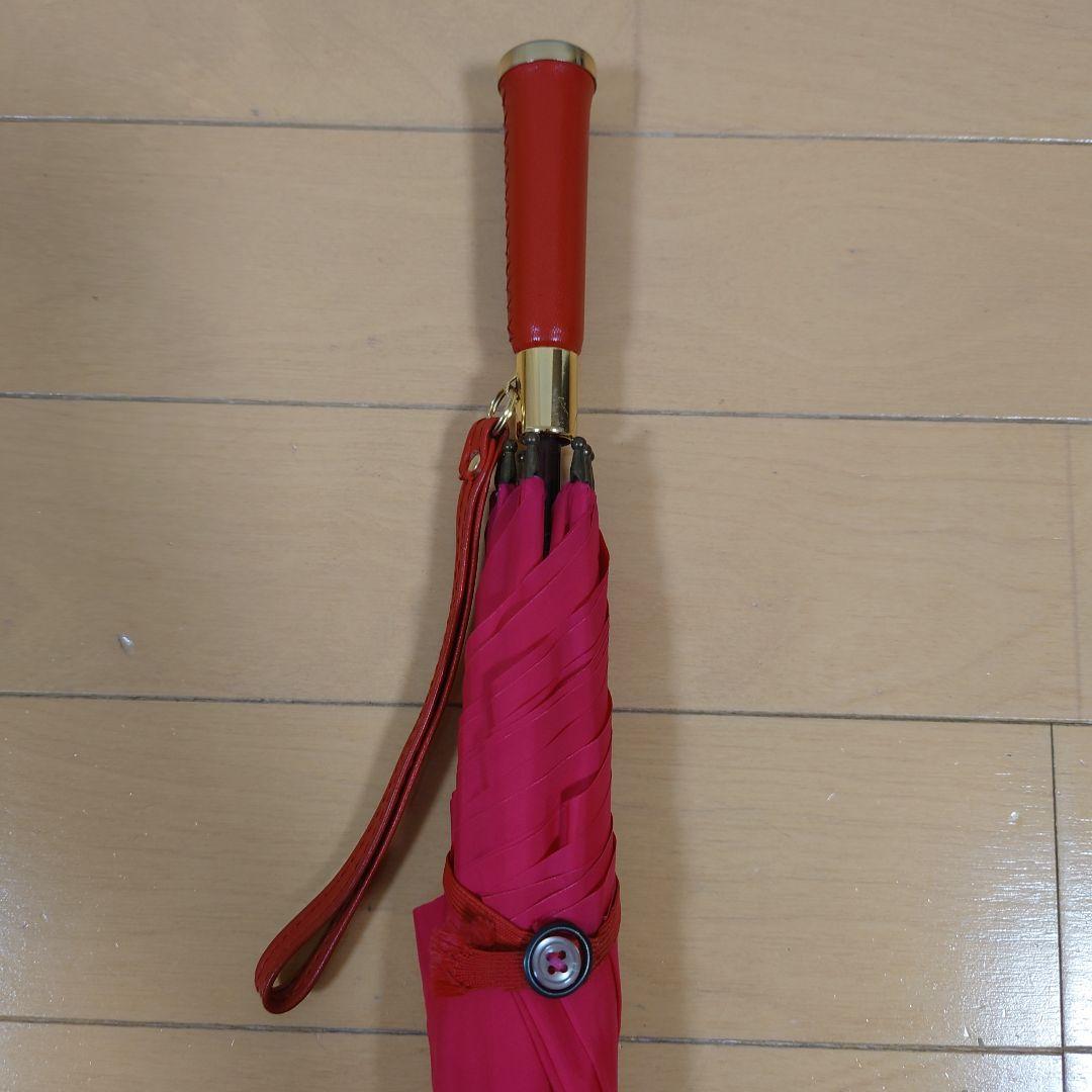 英国製高級傘FOX UMBRELLAS フォックスアンブレラレッド〜ピンク長傘