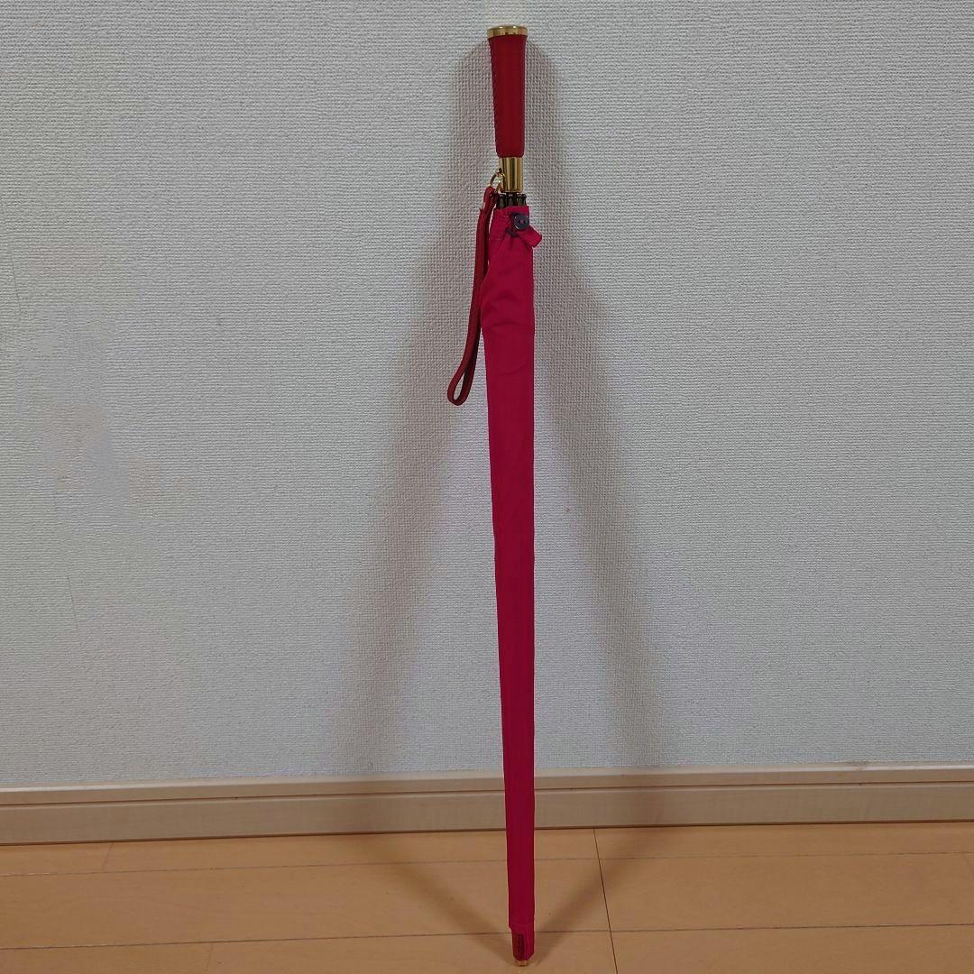 英国製高級傘FOX UMBRELLAS フォックスアンブレラレッド〜ピンク長傘