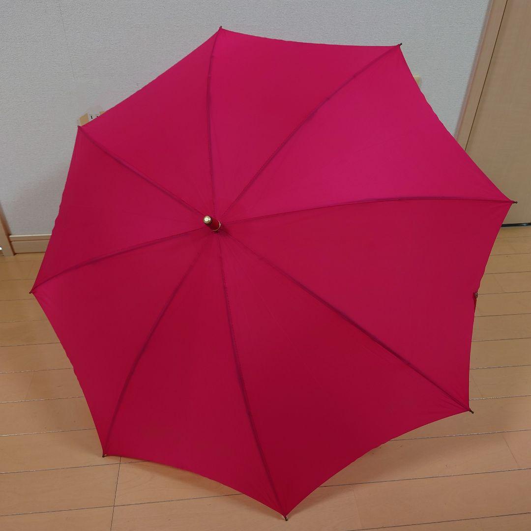 英国製高級傘FOX UMBRELLAS フォックスアンブレラレッド〜ピンク長傘