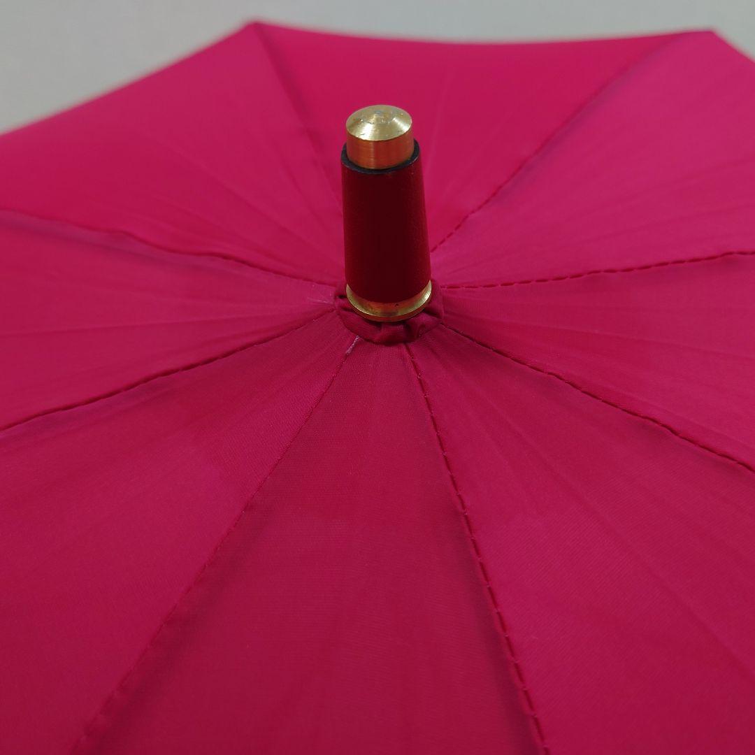 英国製高級傘FOX UMBRELLAS フォックスアンブレラレッド〜ピンク長傘