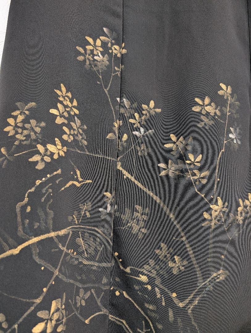 値下！新品留袖ドレス・ワンピース着物リメイク絹М〜LL結婚式パーティー裾直し無料