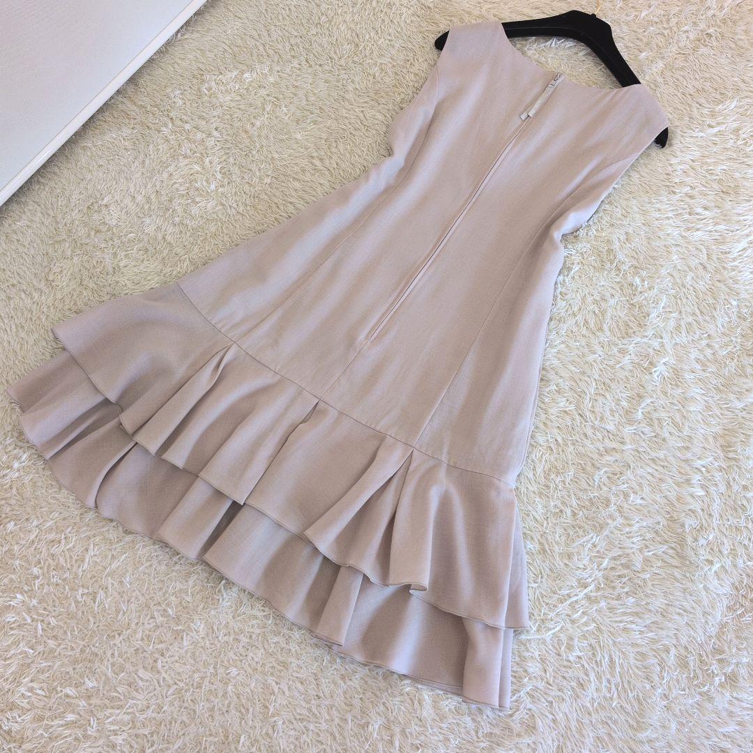 日本製★FOXEY　ノースリーブワンピース　フリル　40