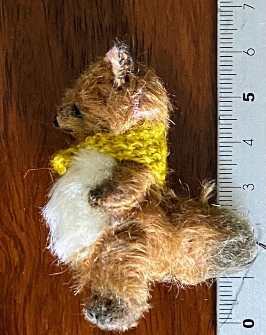 moriのえほん様　黄色スカーフのたぬき　ぬいぐるみ　ミニチュア　ハンドメイド