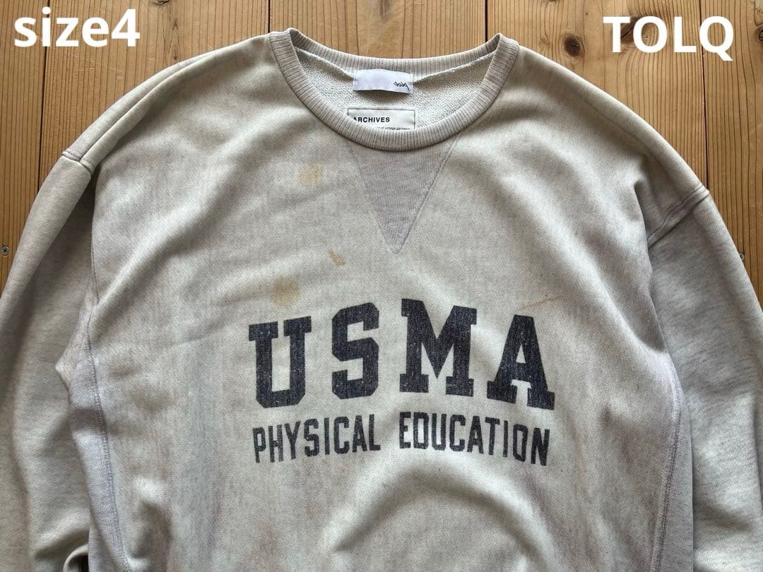 TOLQ/トルク　スウェット　USMA 転写　size4