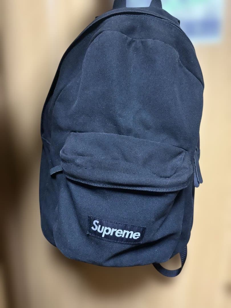 【大人気✨】supreme キャンバスバック リュック バックパック ブラック