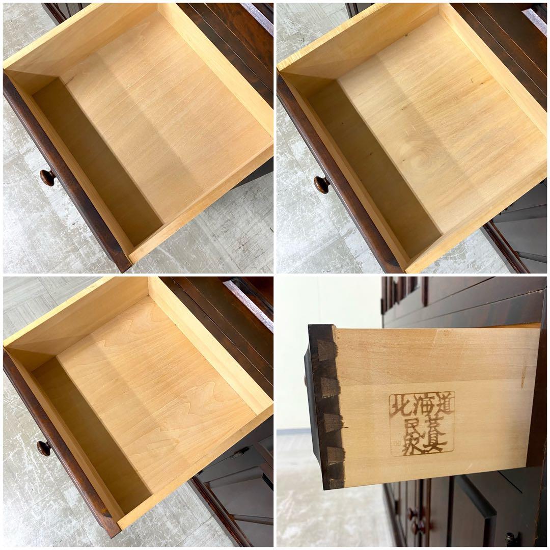 北海道民芸家具 北民 食器棚 飾り棚 民芸 キッチンボード 4