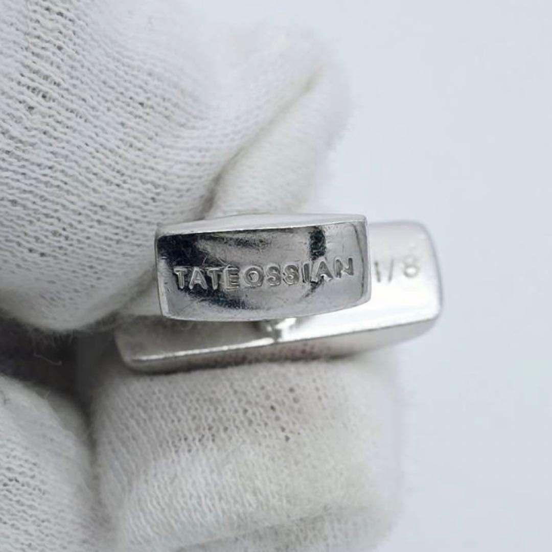 ★TATEOSSIAN★ カフリンクス ストーン レッド SV925 シルバー