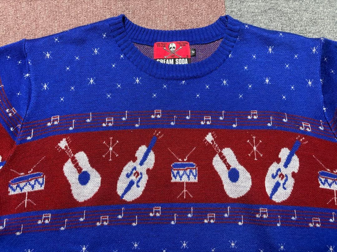 クリームソーダ セーター M 音符 50s ロカビリー