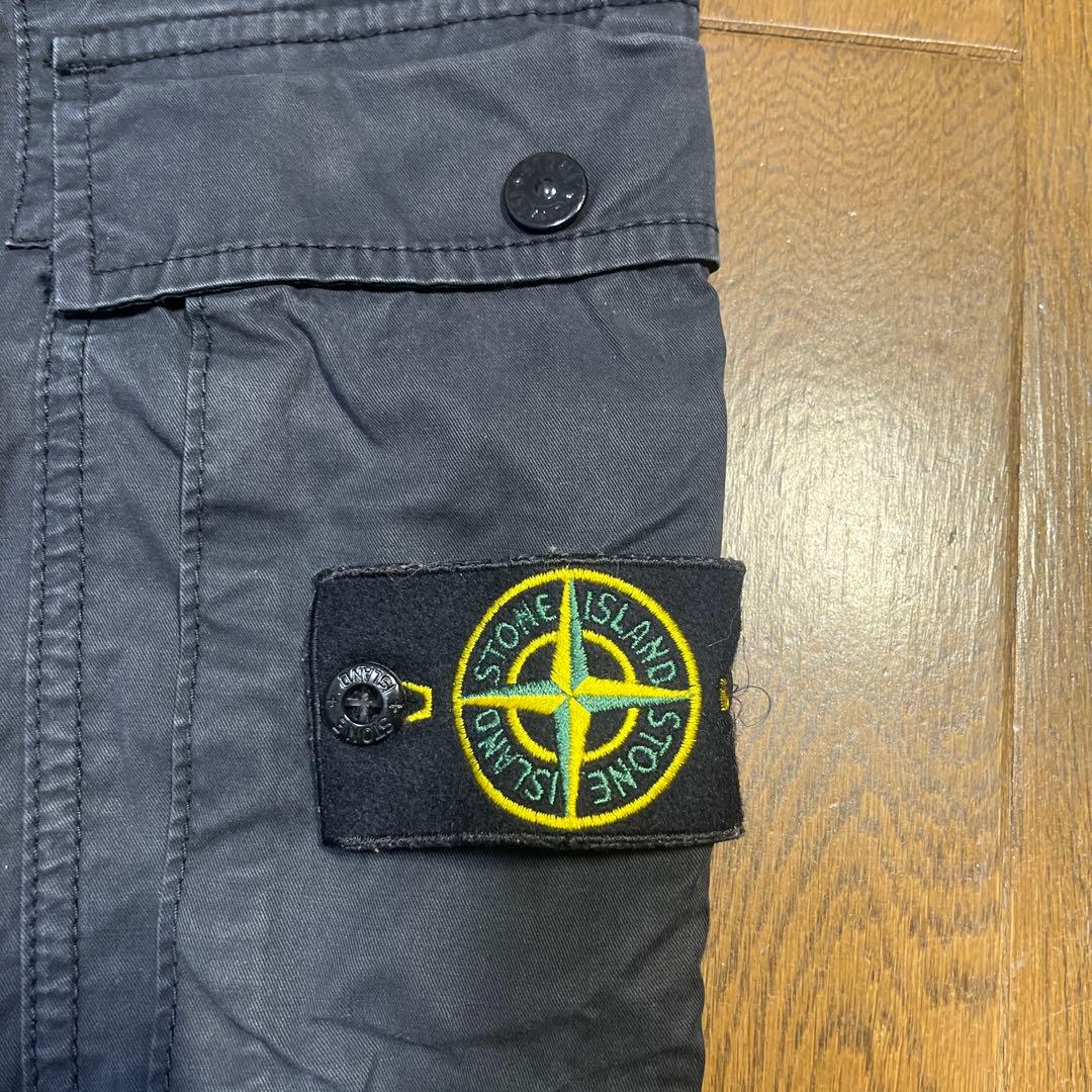 STONE  ブラックカーゴパンツW30