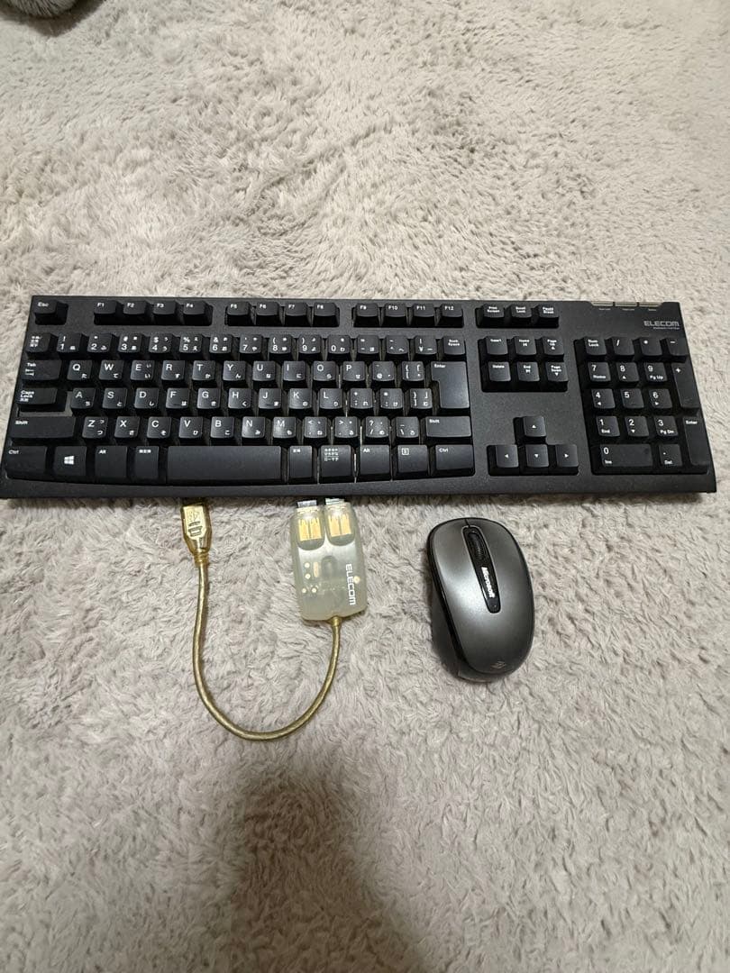 キーボード＋Microsoft マウス＋USBハブ 3点セット 動作確認済み