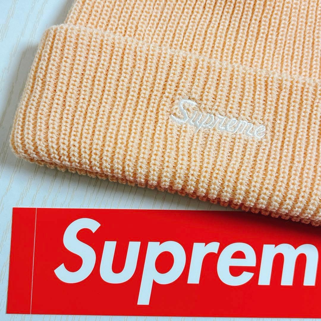 Supreme ニット帽　ビーニー　スクリプトロゴ　肌色　野村周平着用モデル