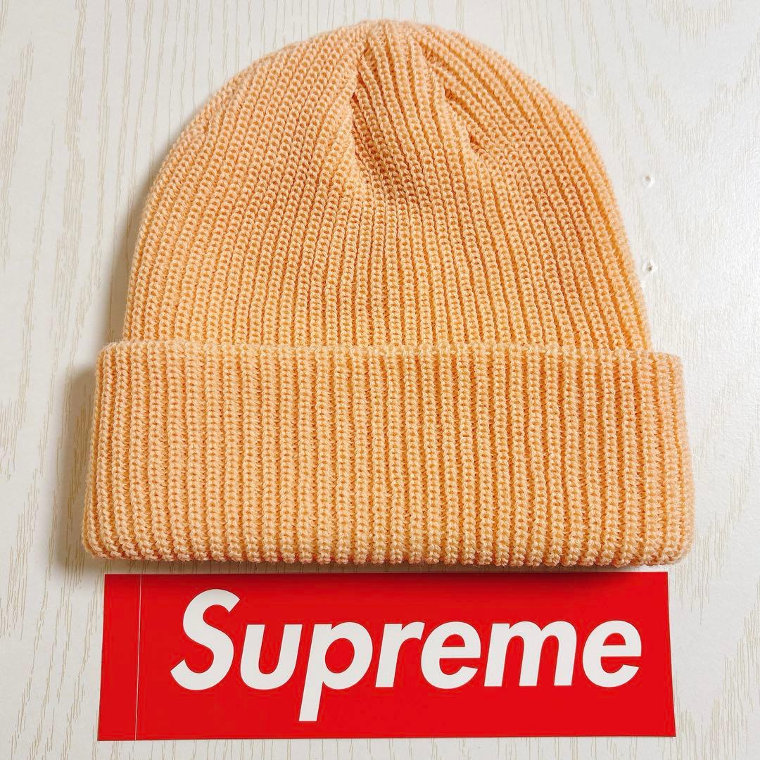 Supreme ニット帽　ビーニー　スクリプトロゴ　肌色　野村周平着用モデル