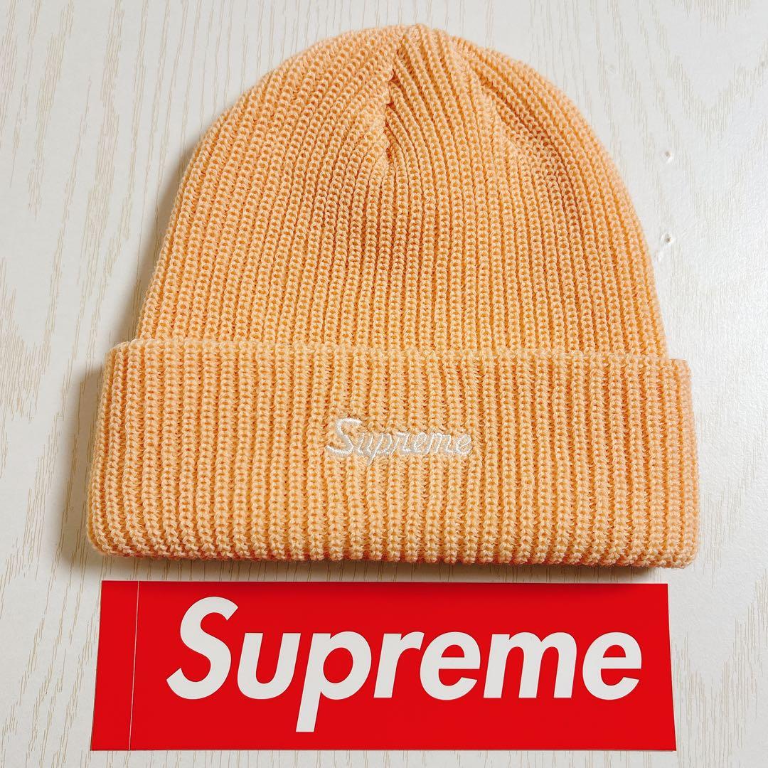 Supreme ニット帽　ビーニー　スクリプトロゴ　肌色　野村周平着用モデル