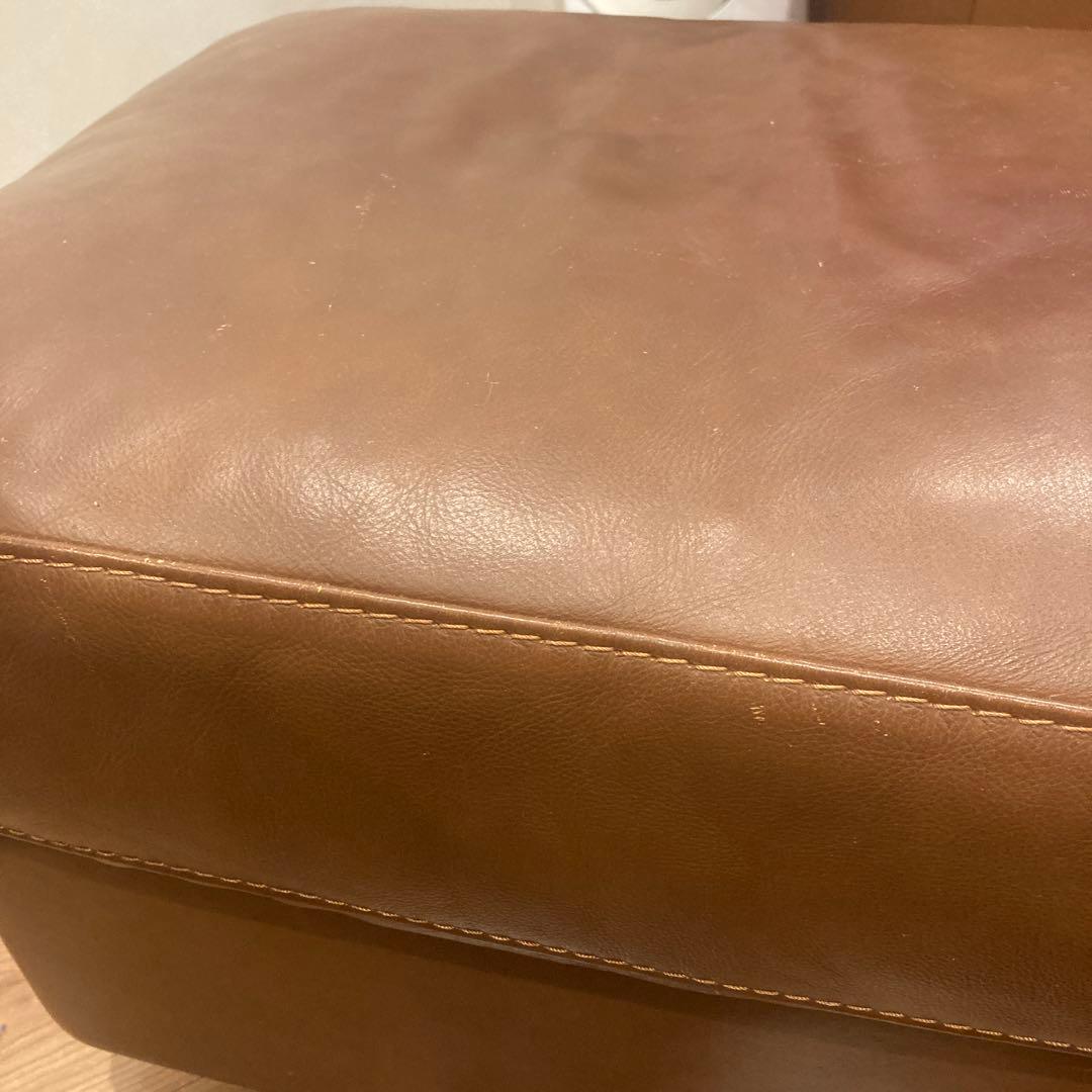 unico ウニコ　テラ　TERRA ブラウンレザーオットマン