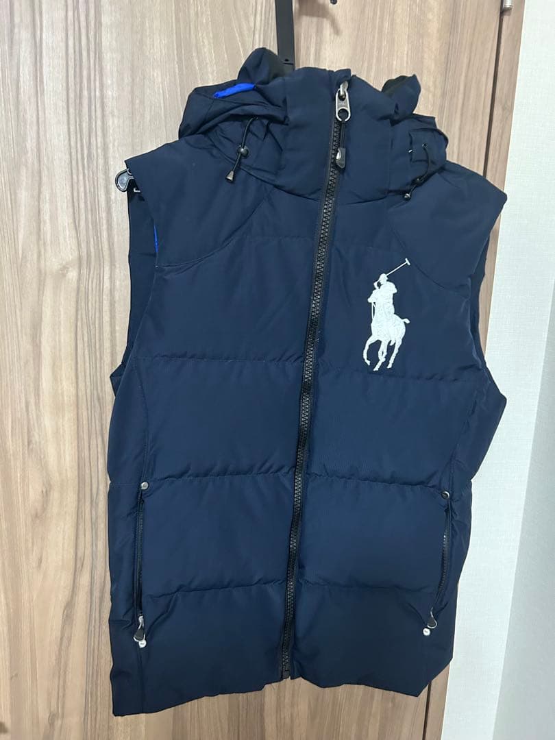 美品★ ポロラルフローレン ダウンベスト ビッグポニー ネイビー XS