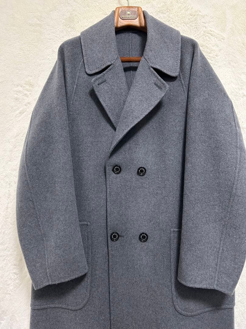 【美品】ドレステリア オーバーサイズ メンズ ダブル ロングコート L グレー