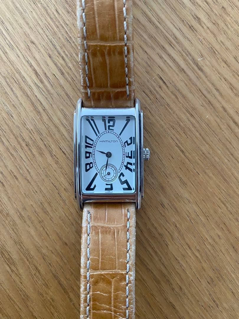 Hamilton アードモア　 長方形時計 ホワイト文字盤