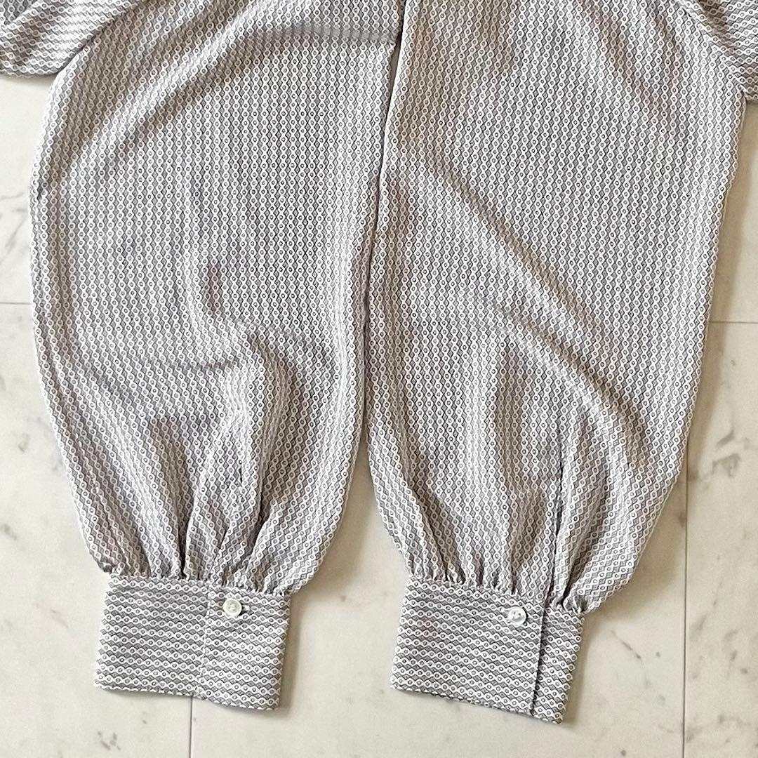 タグ付未使用♪23区 ヴィンテージプリントピンタックブラウス 44 大きいサイズ