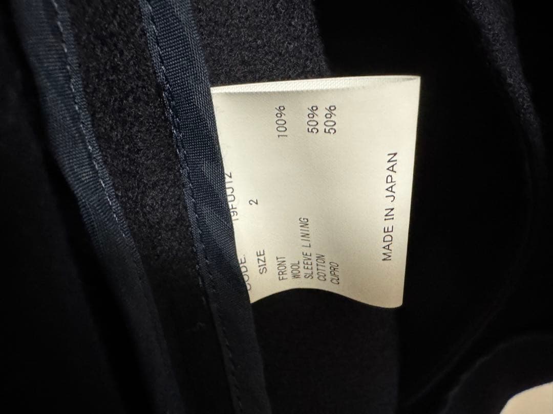 ジャケット・アウター 19AW WOOL OVER JACKET SIZE2