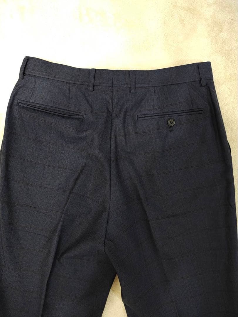 【極美品】ポールスミス　ロンドン　ネイビーチェック柄スーツ　上下セット（M〜L）