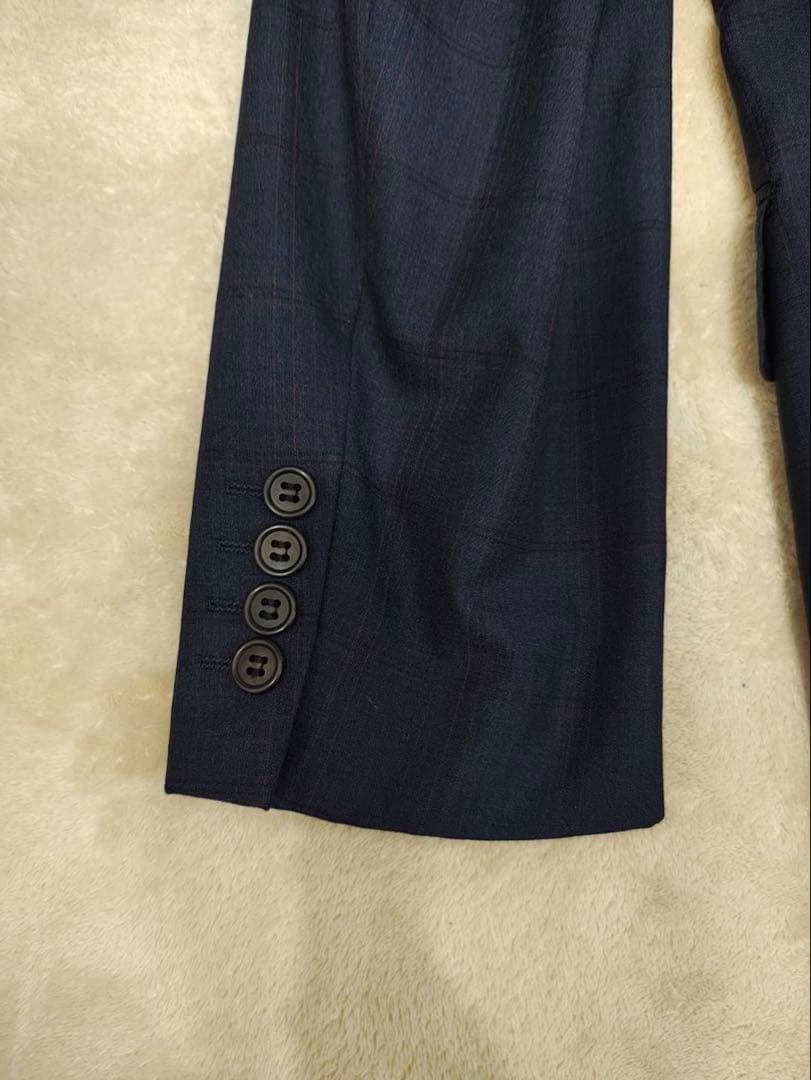 【極美品】ポールスミス　ロンドン　ネイビーチェック柄スーツ　上下セット（M〜L）