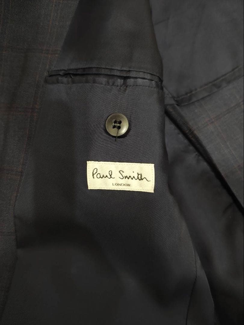 【極美品】ポールスミス　ロンドン　ネイビーチェック柄スーツ　上下セット（M〜L）