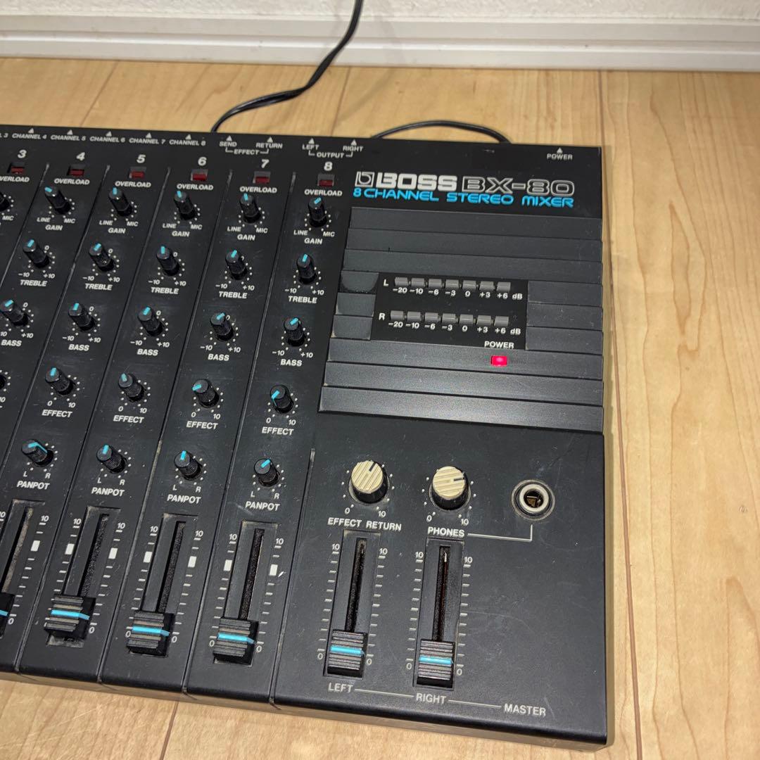 動作ok BOSS 8チャンネルステレオミキサー アナログミキサー BX-80