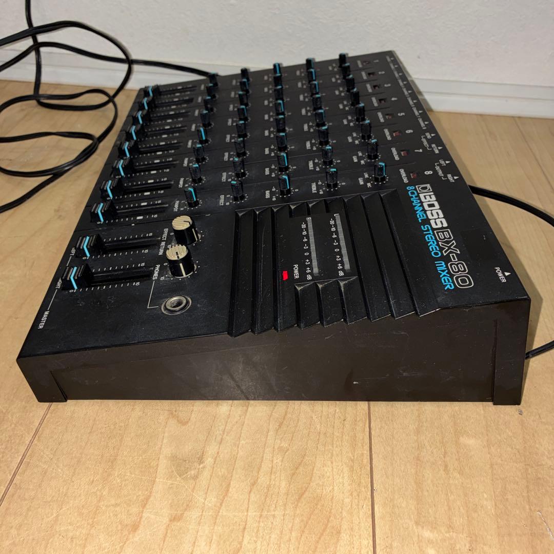 動作ok BOSS 8チャンネルステレオミキサー アナログミキサー BX-80